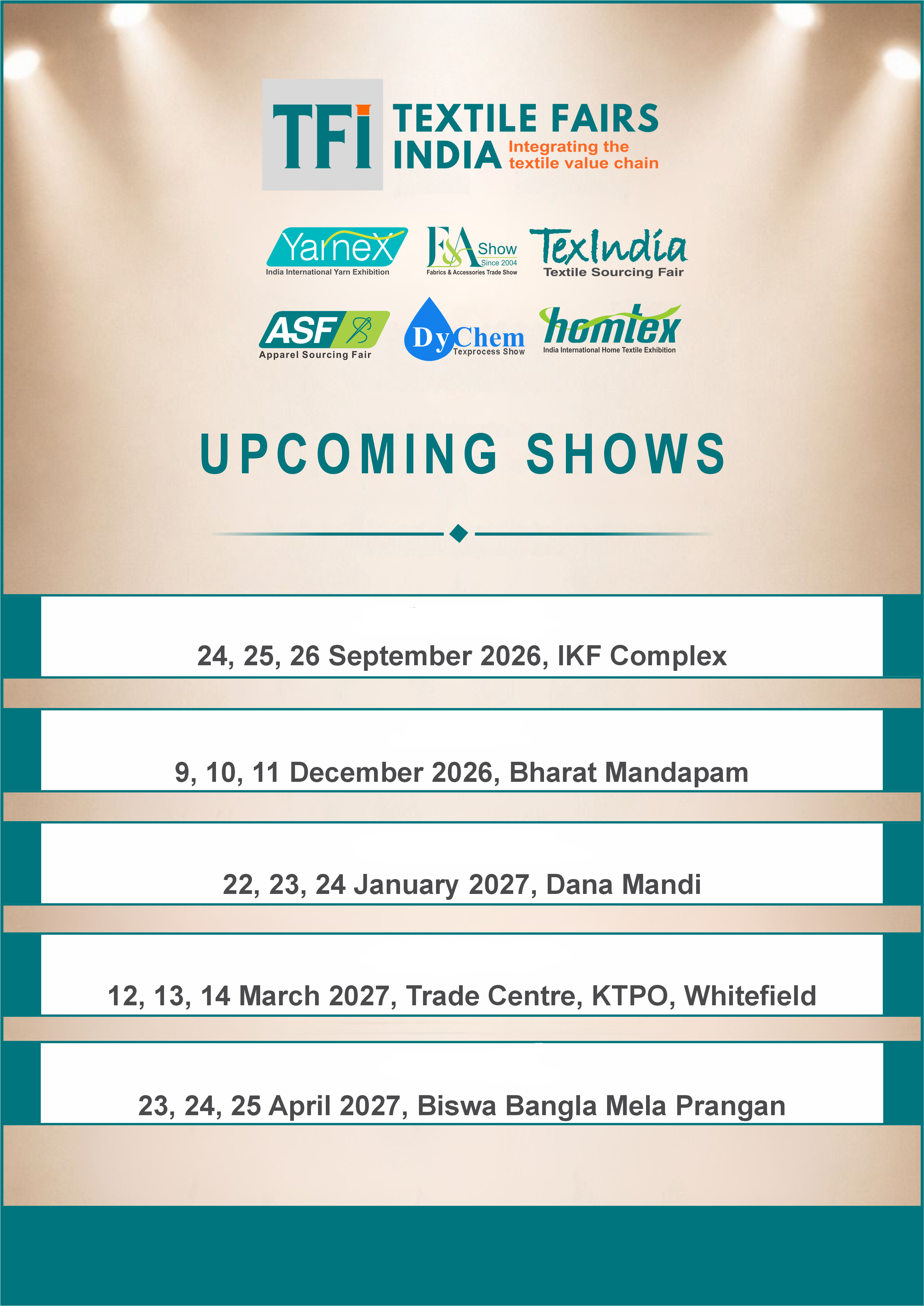 Upcoming shows